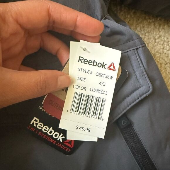 Reebok Kids Gray Hooded Jacket 3 in 1 system size 4/5 toddler - Picture 8 of 9